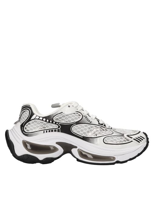 Sneakers in ecopelle e tessuto ASH | DRAGON PATENT MICROFIBERBIANCO-ARGENTO